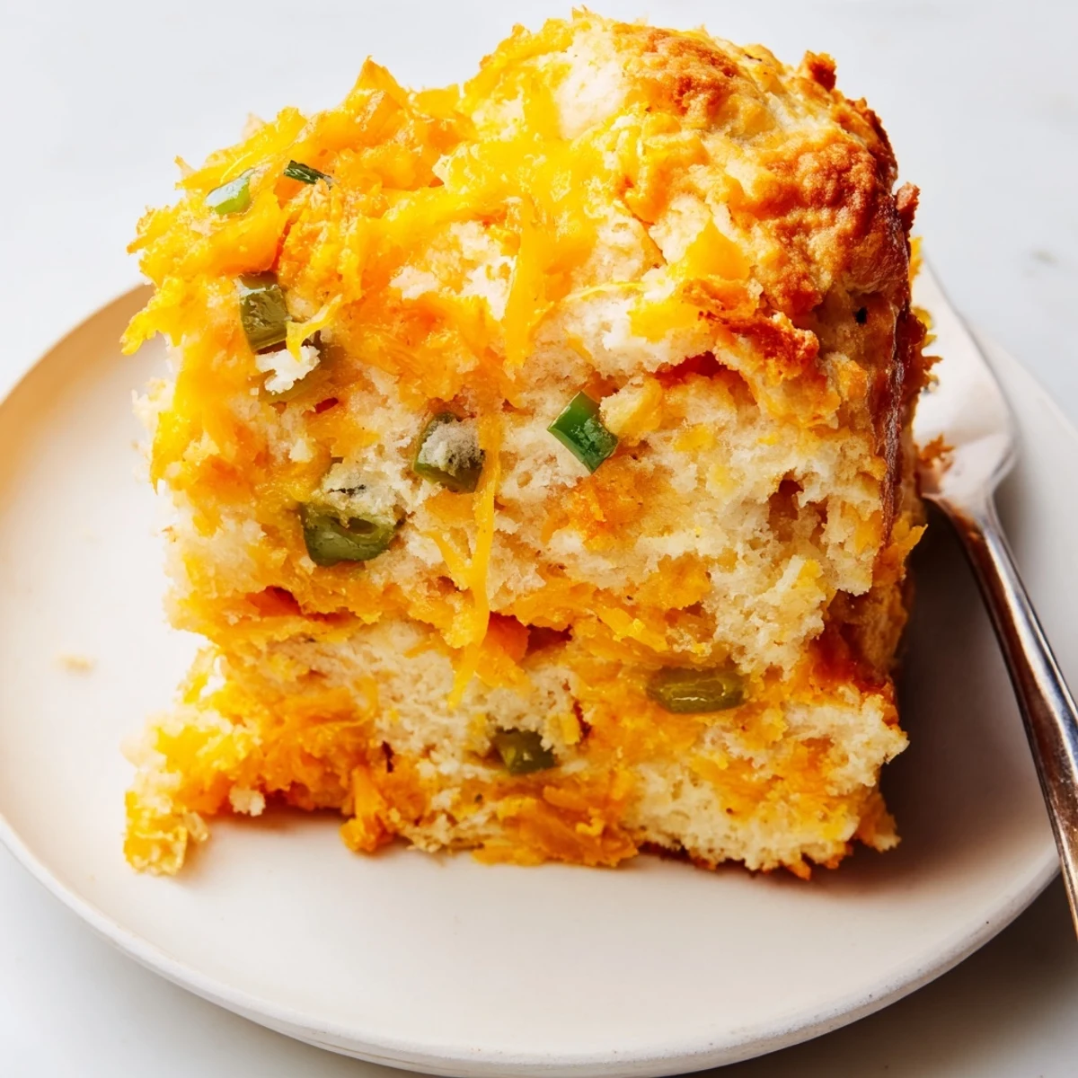 Fluffy Sweet Potato Cheesy Jalapeño Biscuit Muffin Loaf, perfect for brunch gatherings.  