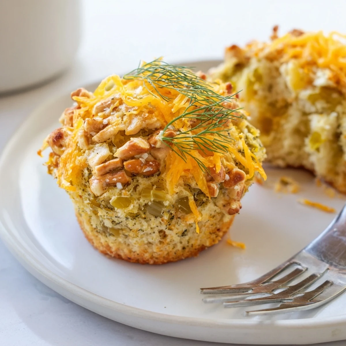 Deliciously tangy dill pickle cream cheese muffins, ideal for parties or casual gatherings.