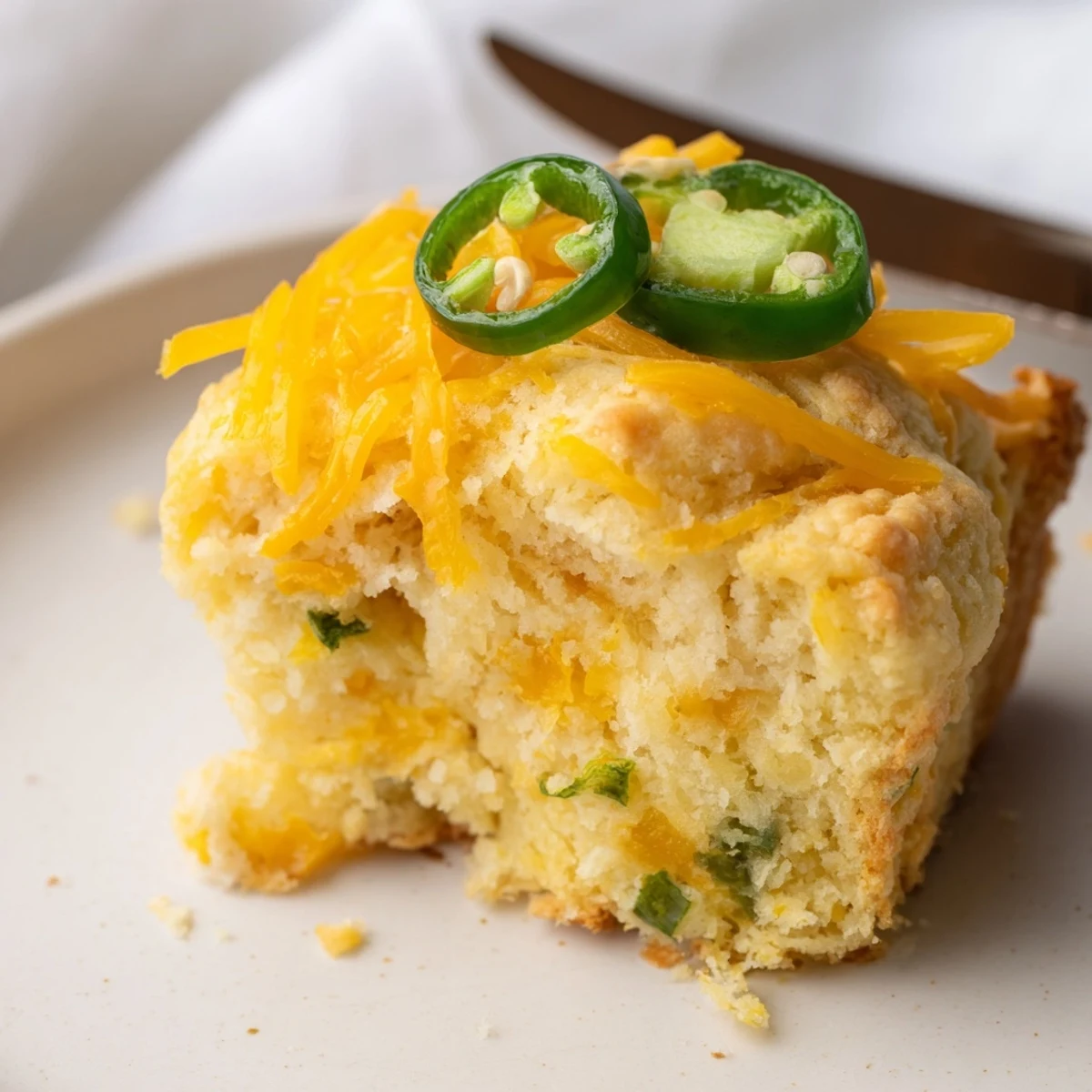 Savory Maple Ginger Cheesy Jalapeño Biscuit Muffin Loaf served warm, bursting with flavor.  