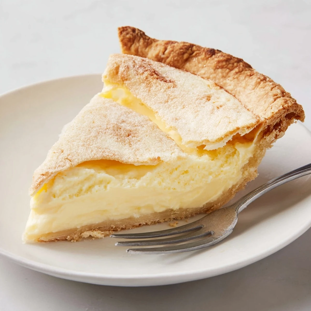 Nostalgic water pie cooling on a kitchen counter, perfect for a sweet dessert treat.  