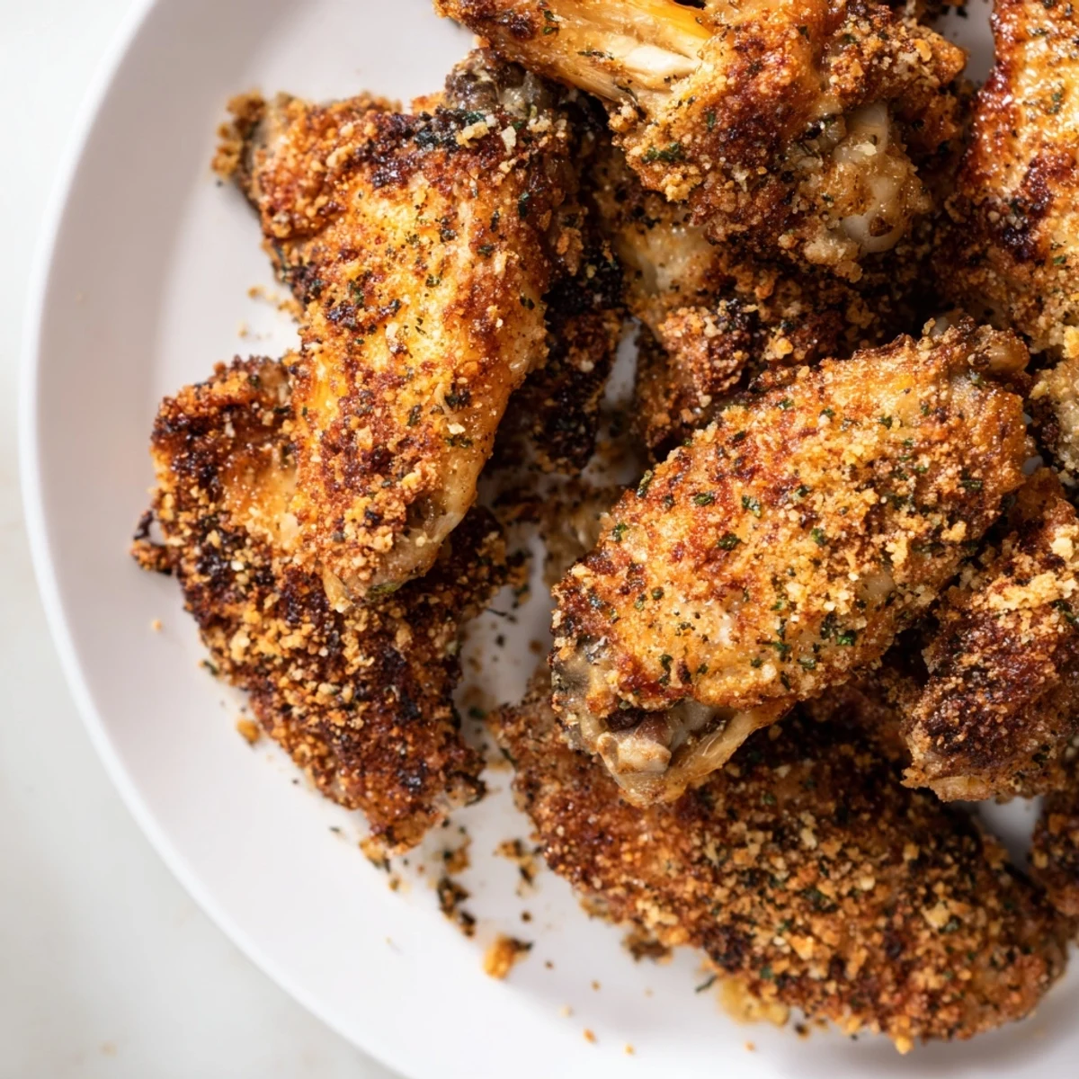 Freshly baked and beautiful Parmesan Chicken Wings, perfect for game-day snacking and sharing.