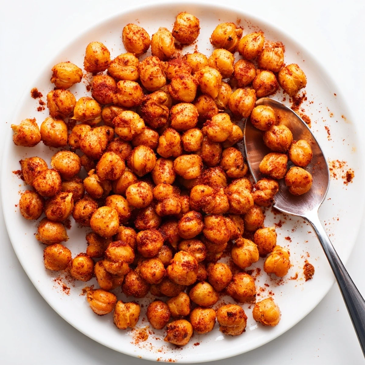 These golden chickpeas, seasoned with garlic and cayenne, are the perfect vegan snack for on-the-go munching.