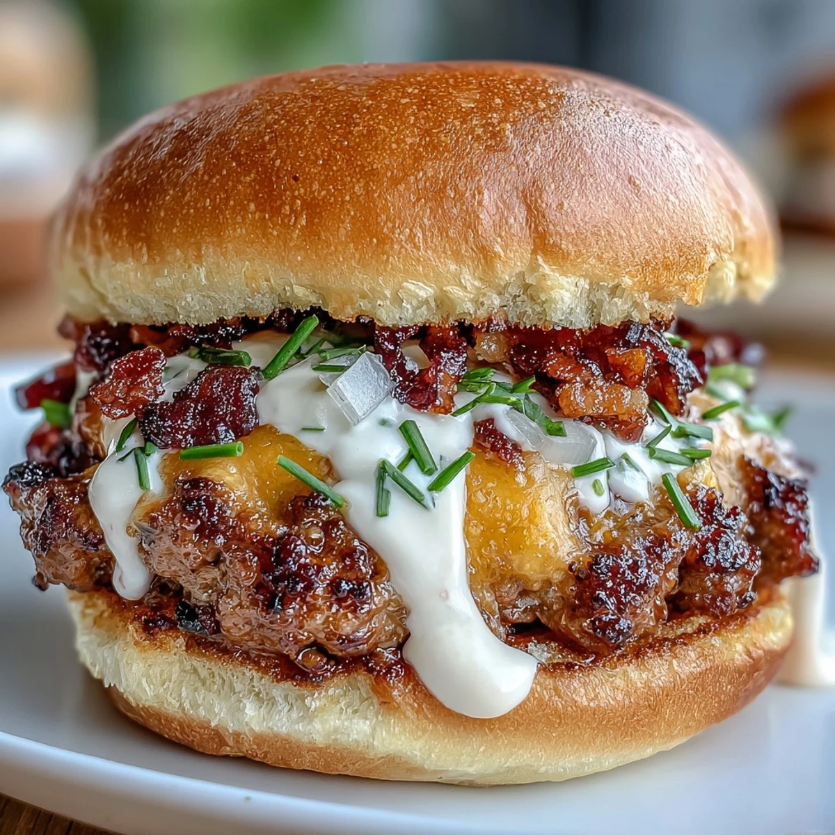 Juicy, crispy beef patties served on soft slider buns with tangy pickles, diced onions, and creamy special sauce.  