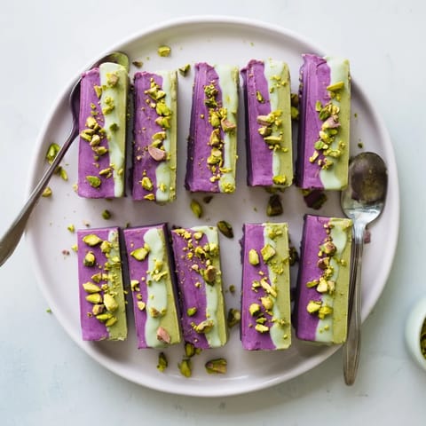 Ube Pistachio Ice Cream Bars
