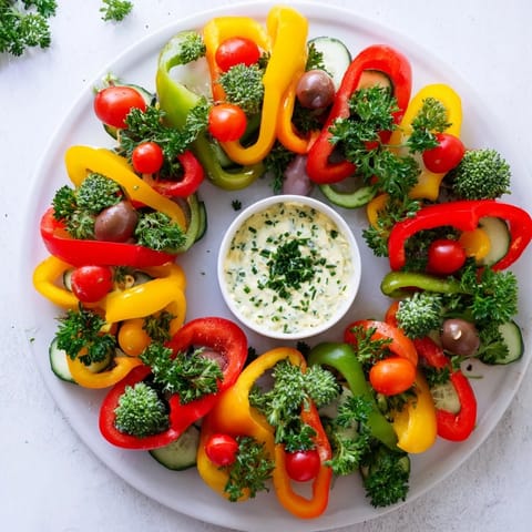 Festive Bell Pepper Wreath