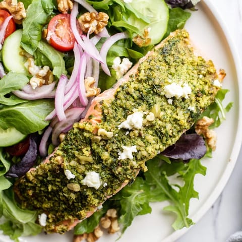Herb-Crusted Salmon Salad
