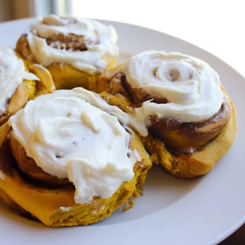 Pumpkin Cinnamon Soft Rolls