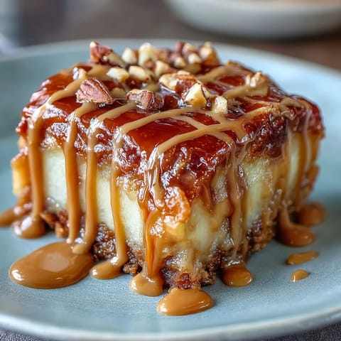 Candy apple slices drizzled with creamy peanut butter and topped with chopped peanuts, a sweet and crunchy snack.