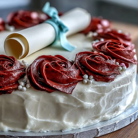 Colorful buttercream roses and fondant diploma adorn this celebratory graduation sheet cake, ideal for parties.