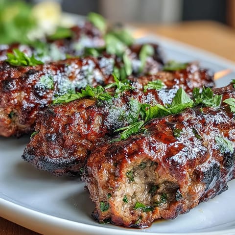 Grilled lamb kofta skewers seasoned with cumin and coriander, served with creamy homemade tzatziki sauce.