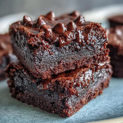 Fudgy Fiber-Maxxing Bean Brownie Bites, topped with melted chocolate chips.