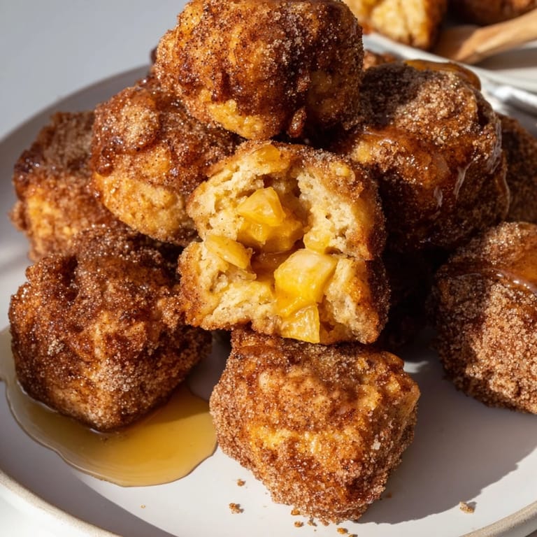 Sweet and savory Maple Ginger Cheddar Cinnamon Sugar Biscuit Muffin Balls perfect for breakfast.