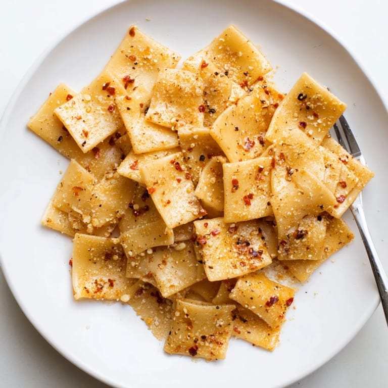 Deliciously crunchy pasta chips tossed in spices, great paired with your favorite dip.