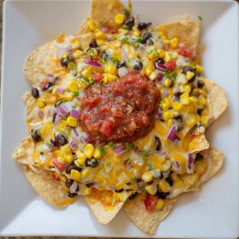 Cheesy, delicious Quick Black Bean and Corn Tortilla Casserole, a perfect vegetarian weeknight meal.