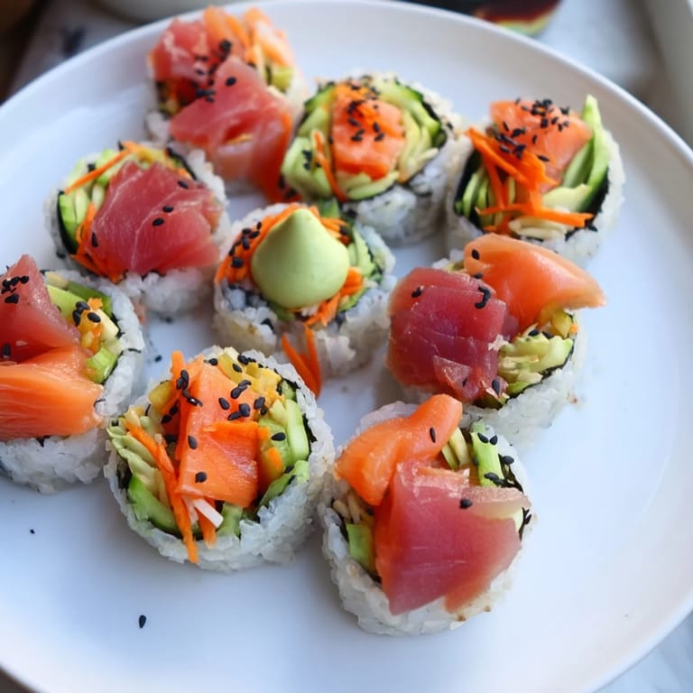 Sail Away Boat-Shaped Sushi Platter with colorful sushi rolls, nigiri, and sashimi, all ready to eat.