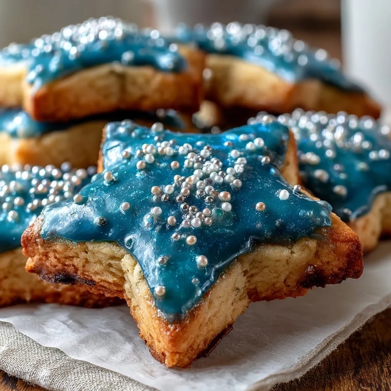Beautiful Pisces constellation sugar cookies with navy blue icing and edible gold accents, perfect for astrology-themed gatherings.