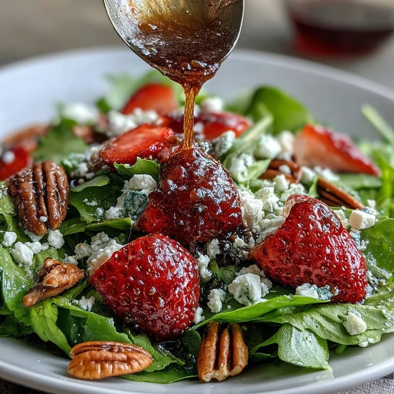 Fresh and colorful, this Strawberry Arugula Salad features ripe berries, crisp greens, and a honey-kissed balsamic glaze—perfect for spring gatherings or light dinners.