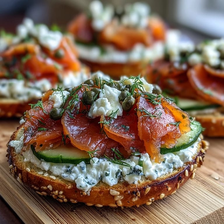 A vibrant Mother's Day Brunch Smoked Salmon Bagel Board, beautifully arranged with all the fixings.
