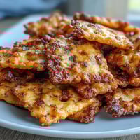 Spicy Sourdough Cheez-Its with jalapeño and smoked paprika: golden, crispy crackers with a tangy sourdough kick and a hint of smoky heat. Perfect for snacking or entertaining guests.