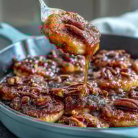 Soul Food Candied Yams Skillet with Brown Sugar, rich and buttery, glazed with cinnamon and nutmeg in a cast-iron pan.