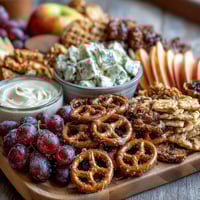 Pisces Zodiac Snack Board with Blue Fruits and Treats: A dreamy ocean-inspired board filled with vibrant blue fruits, sweets, and whimsical treats for stargazers and party guests.