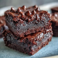 Fudgy Fiber-Maxxing Bean Brownie Bites, topped with melted chocolate chips.